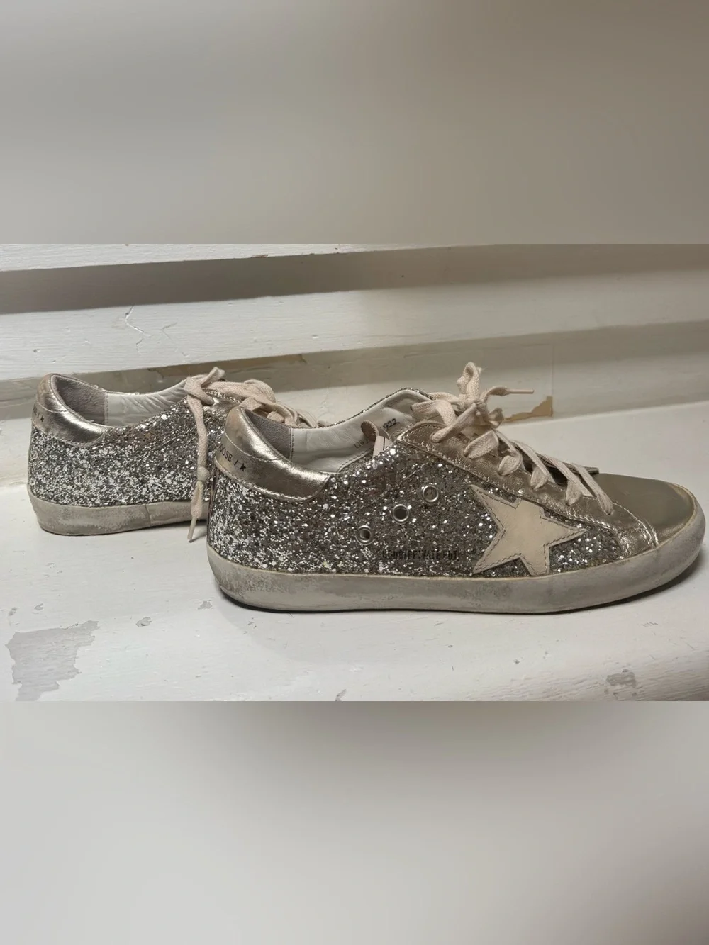Golden Goose silver glitter